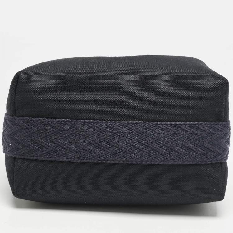 Pre Owned Hermes Bleu Nuit Canvas Small Bride-A-Brac Pouch