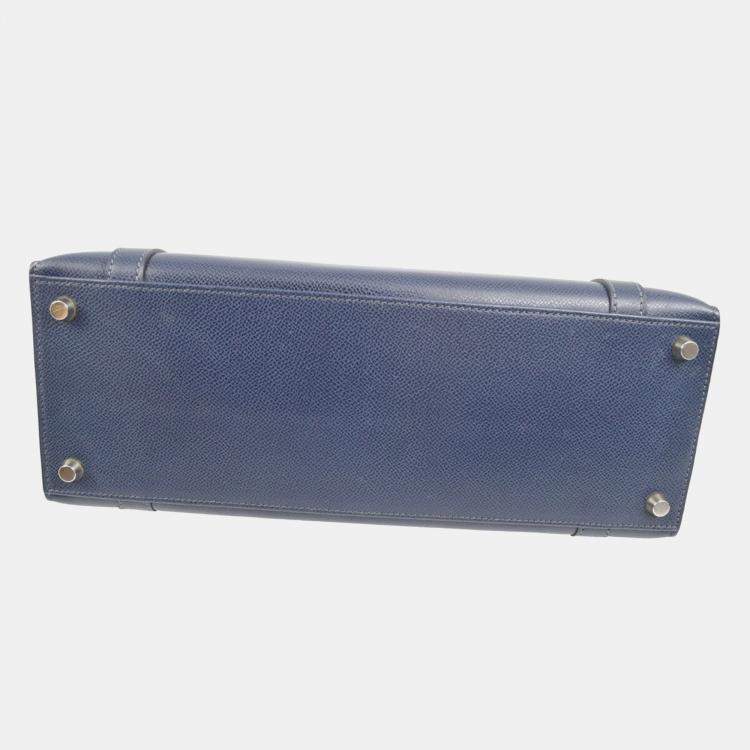 Pre Owned Hermes Navy Lisse Drag 2 32 Handbag