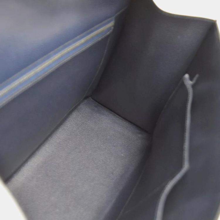 Pre Owned Hermes Navy Lisse Drag 2 32 Handbag