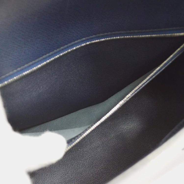Pre Owned Hermes Navy Lisse Drag 2 32 Handbag