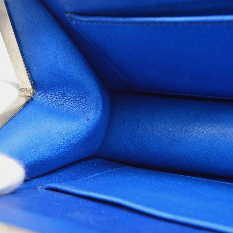 Pre Owned Hermes Blue Box Calf Sac A Malice Shoulder Bag