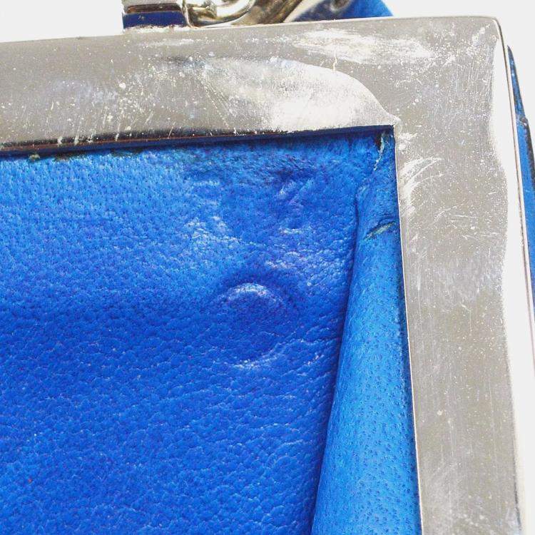 Pre Owned Hermes Blue Box Calf Sac A Malice Shoulder Bag