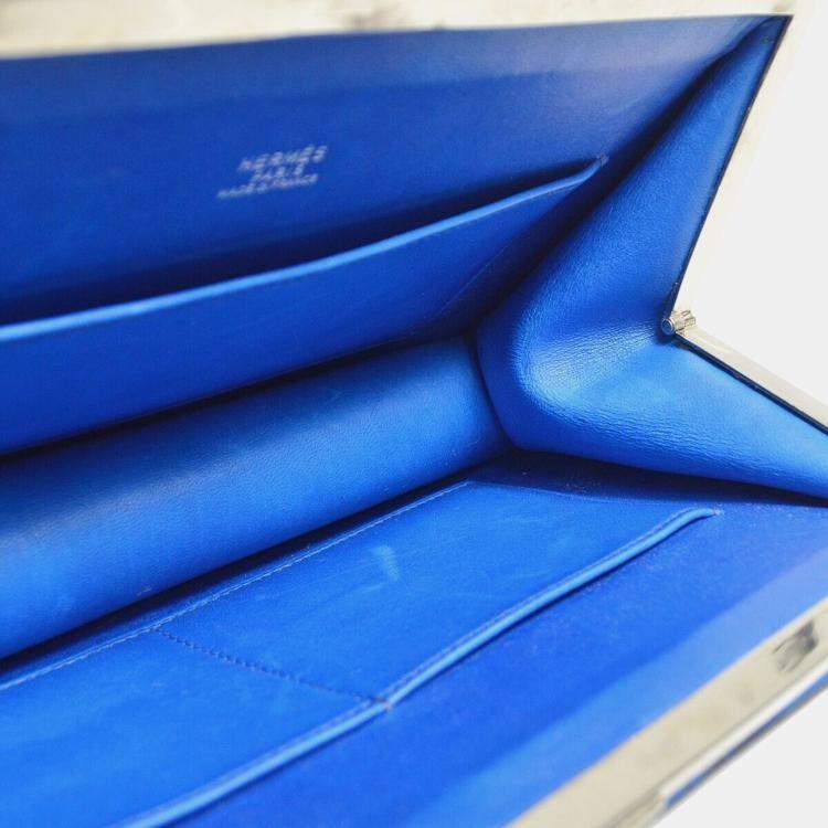 Pre Owned Hermes Blue Box Calf Sac A Malice Shoulder Bag