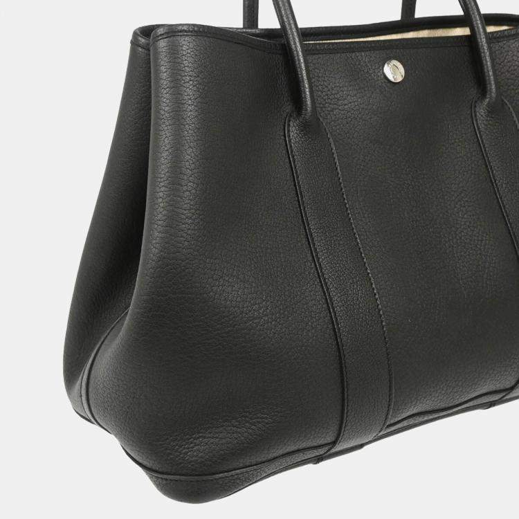 Pre Owned Hermes Black Negonda Garden Party 36 Tote