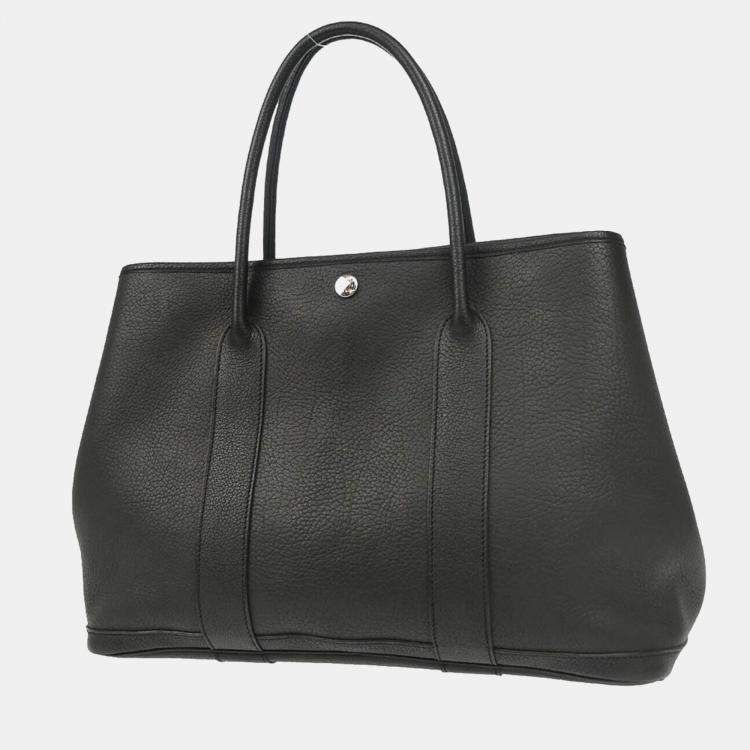Pre Owned Hermes Black Negonda Garden Party 36 Tote