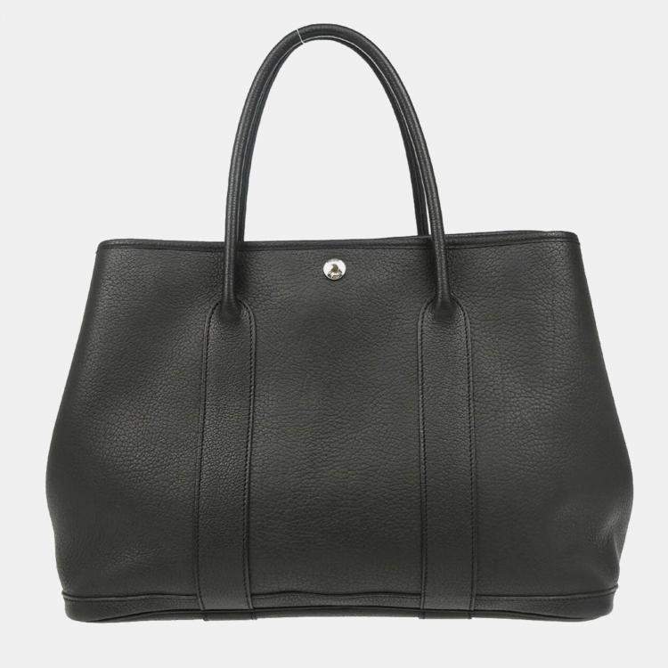 Pre Owned Hermes Black Negonda Garden Party 36 Tote