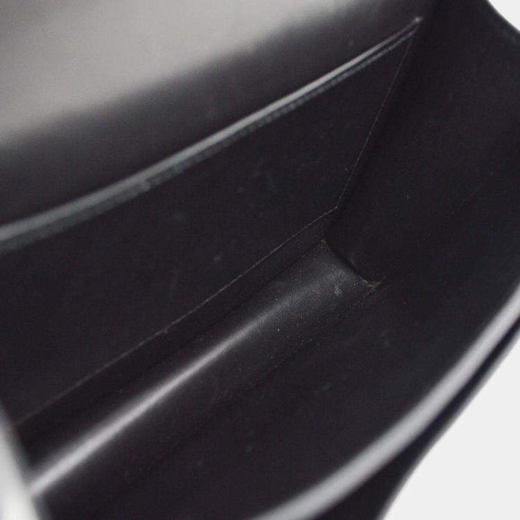 Pre Owned Hermes Black Box Calf Constance 18 Shoulder Bag 
