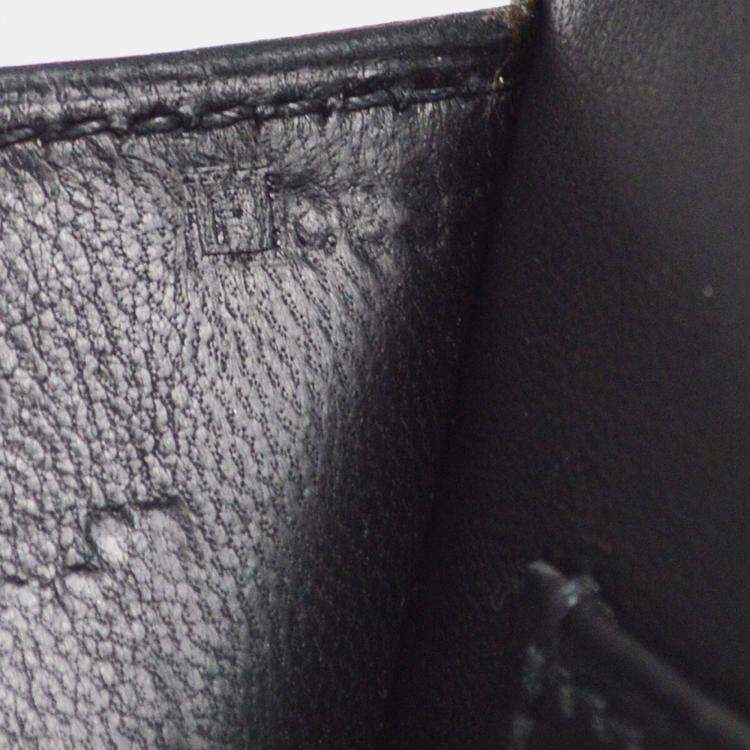 Pre Owned Hermes Black Box Calf Constance 18 Shoulder Bag 