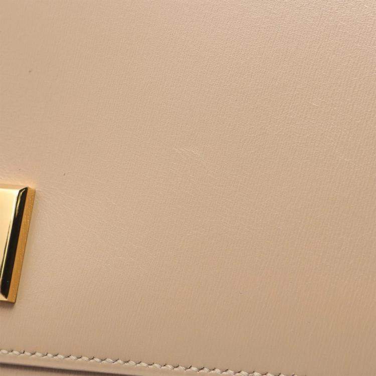 Pre Owned Hermes Beige Box Calf Leather Piano Handbag
