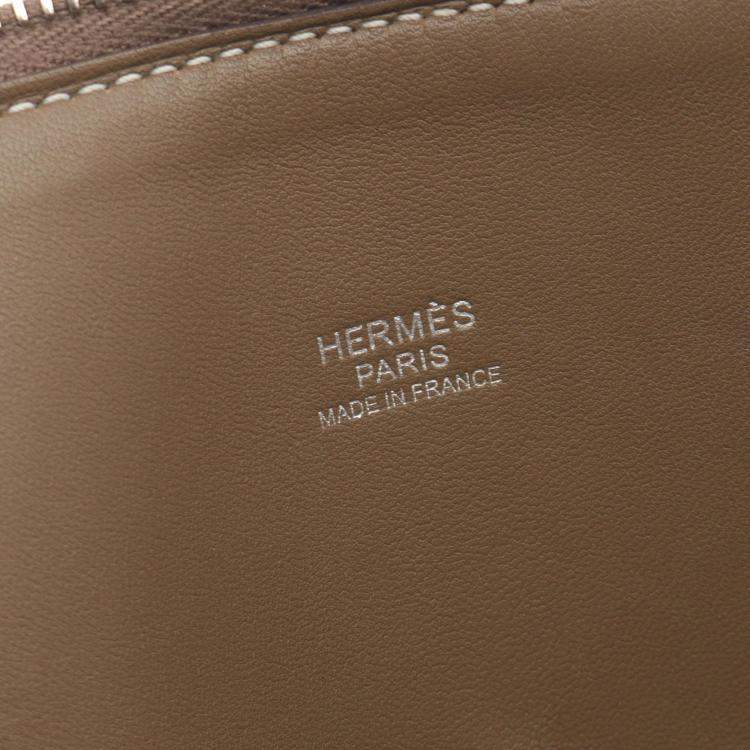 Pre Owned Hermes Etoupe Grey Clemence Leather 2Way  Bolide 31 