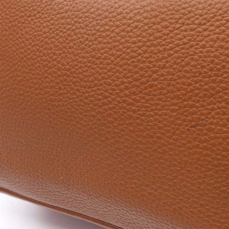 Pre Owned Hermes Gold Taurillon Clemence Leather Victoria Messenger Bag