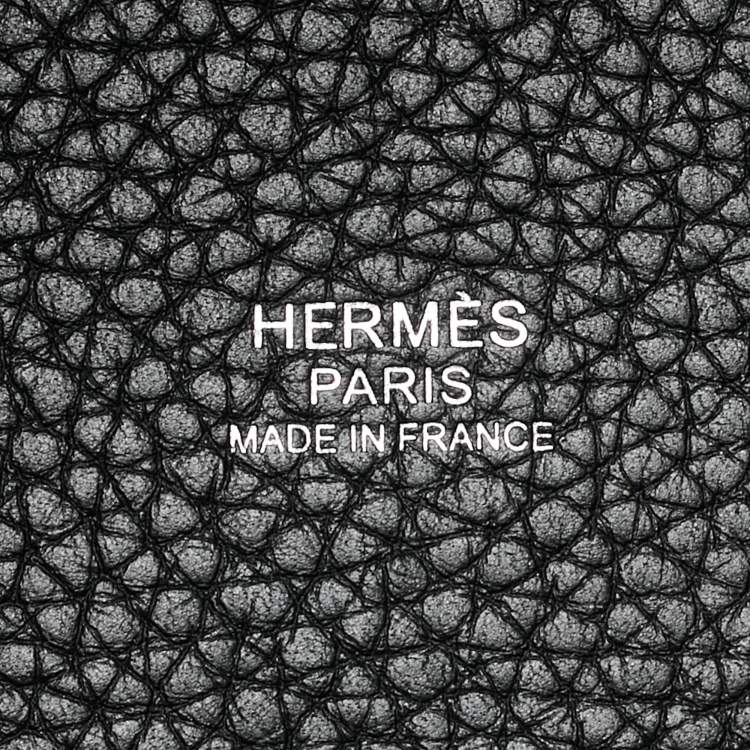 Pre Owned Hermès Noir Taurillon Clemence Leather Picotin Lock 22 Bag