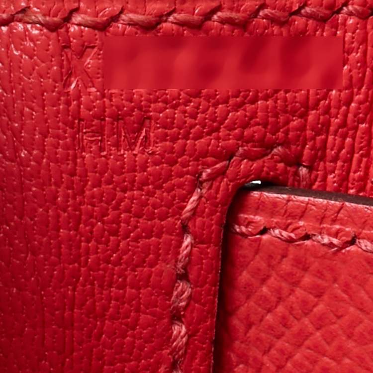 Pre Owned Hermes Rose Jaipur Epsom Leather Palladium Finish Kelly Sellier 28 Bag