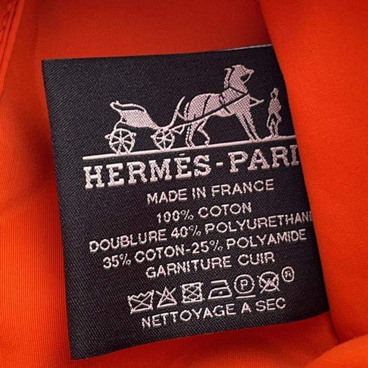 Pre Owned Hermes Black Cotton Leather Bolide Mini Pouch