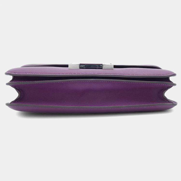 Pre Owned Hermes Evercolor Elan Anemone Constance Shoulder Bag