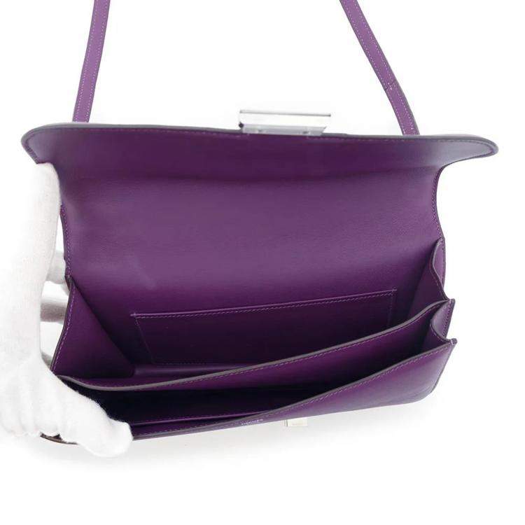 Pre Owned Hermes Evercolor Elan Anemone Constance Shoulder Bag