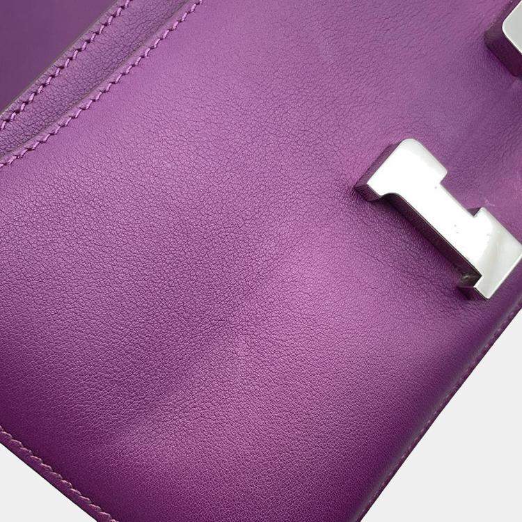 Pre Owned Hermes Evercolor Elan Anemone Constance Shoulder Bag