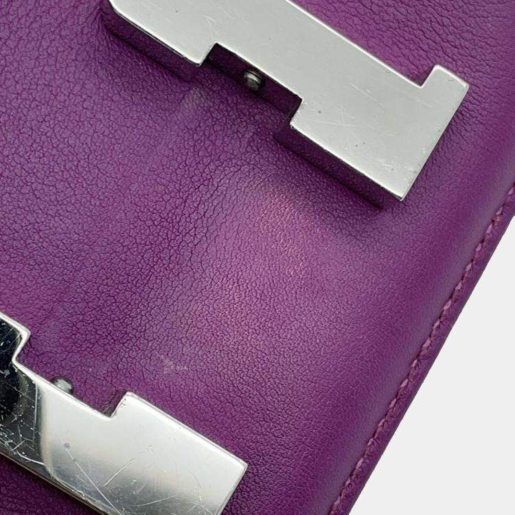 Pre Owned Hermes Evercolor Elan Anemone Constance Shoulder Bag