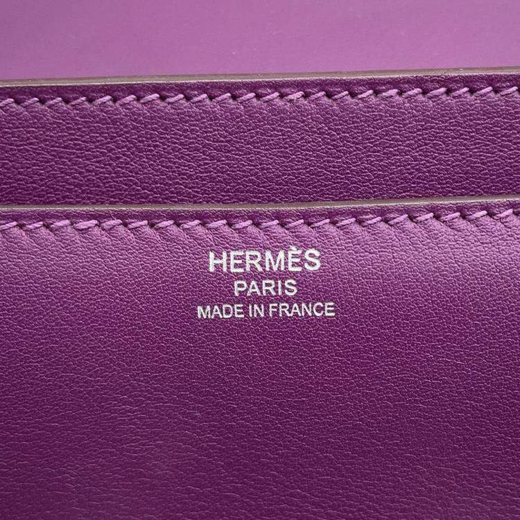 Pre Owned Hermes Evercolor Elan Anemone Constance Shoulder Bag