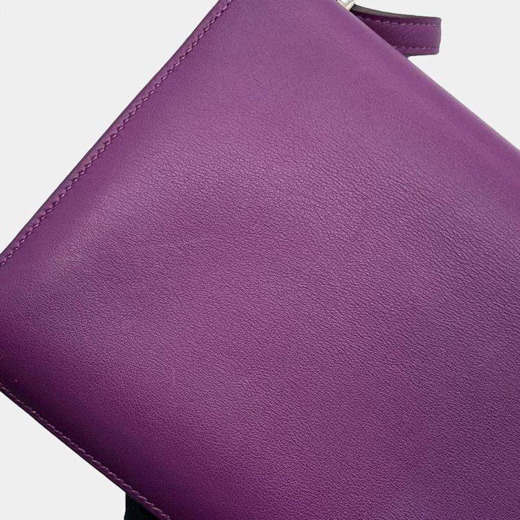 Pre Owned Hermes Evercolor Elan Anemone Constance Shoulder Bag