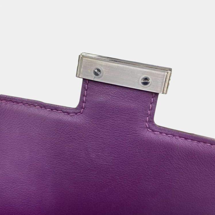 Pre Owned Hermes Evercolor Elan Anemone Constance Shoulder Bag