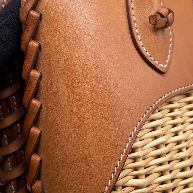 Pre Owned Hermes Natural/Fauve Willow Barenia Leather Bolit Picnic Size 24