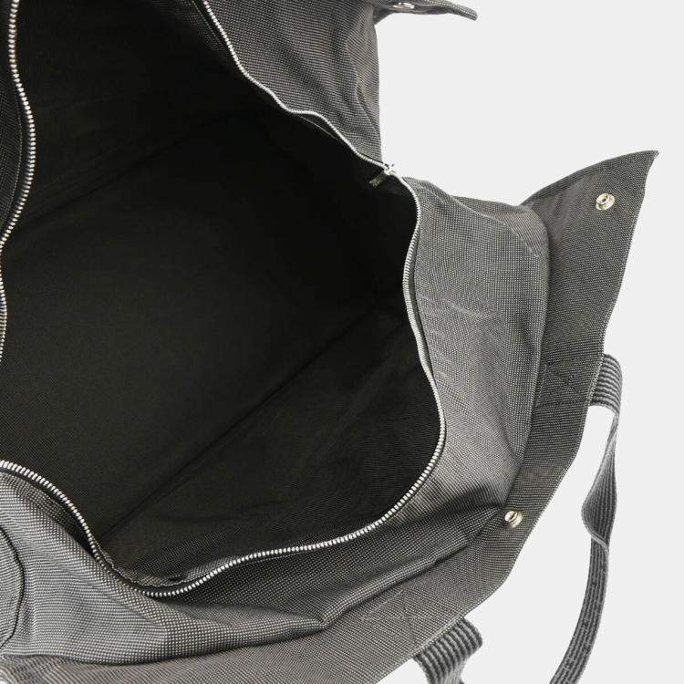 Pre Owned Hermes Gray Canvas Herline TGM Tote Bag
