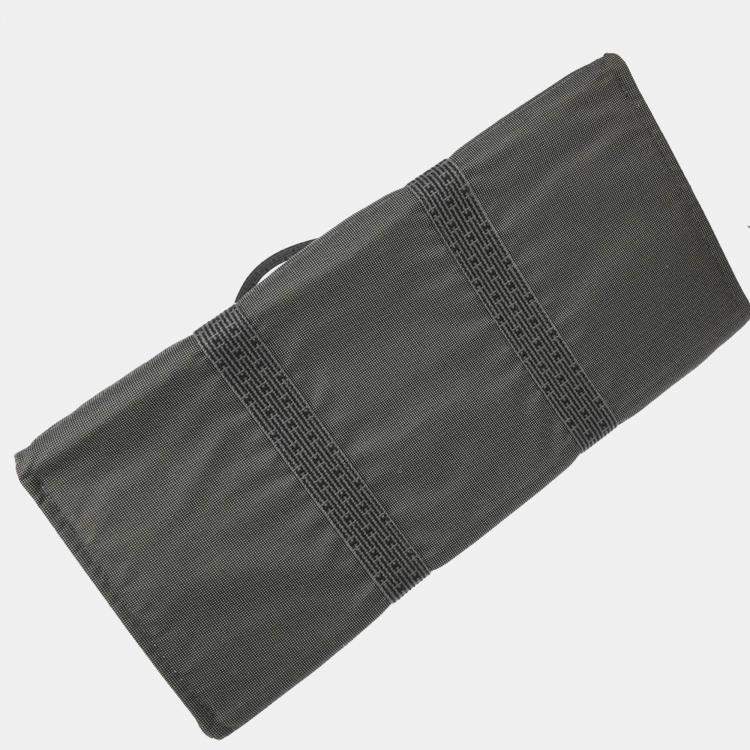 Pre Owned Hermes Gray Canvas Herline TGM Tote Bag