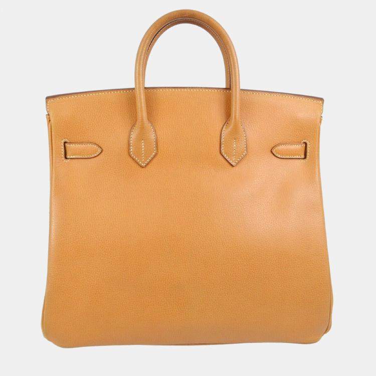 Pre Owned Hermes Natural Liegee Haut a Courroies 32 Handbag 