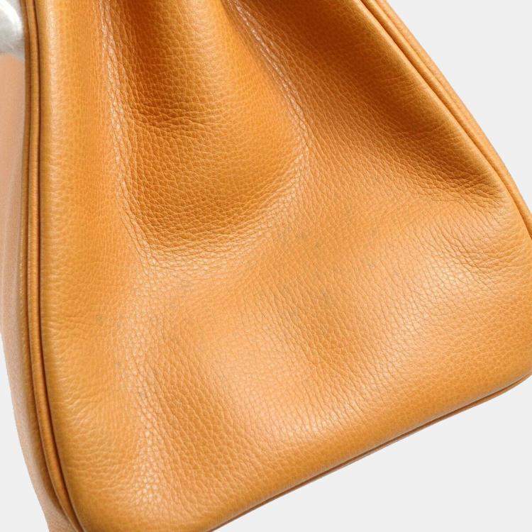 Pre Owned Hermes Natural Liegee Haut a Courroies 32 Handbag 