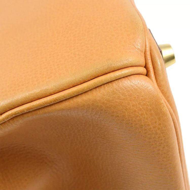 Pre Owned Hermes Natural Liegee Haut a Courroies 32 Handbag 