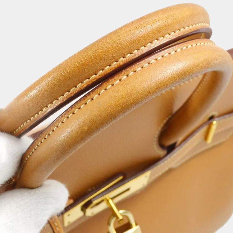 Pre Owned Hermes Natural Liegee Haut a Courroies 32 Handbag 
