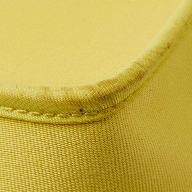 Pre Owned Hermes Soufre/Natural Toile Canvas and Vache Leather Herbag Zip 31 Bag