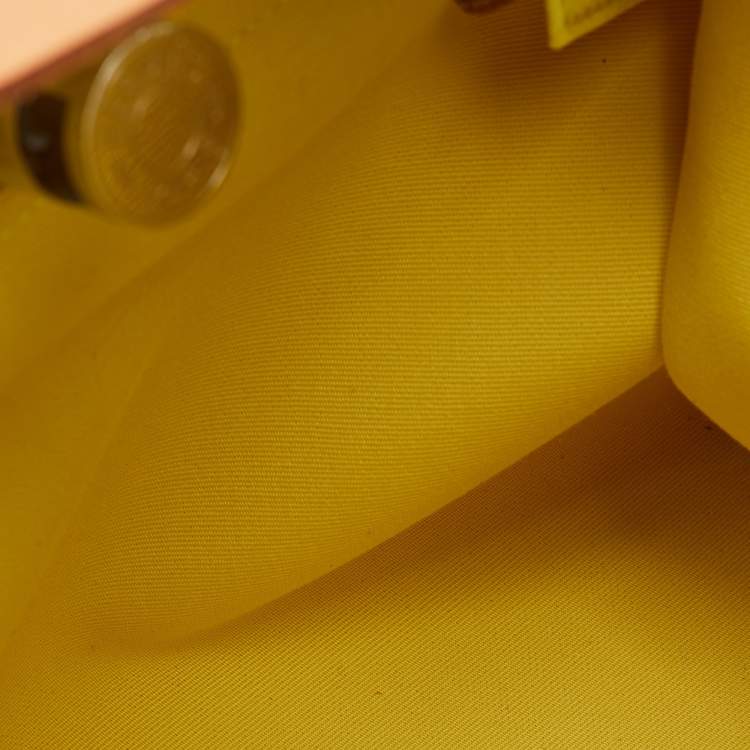 Pre Owned Hermes Soufre/Natural Toile Canvas and Vache Leather Herbag Zip 31 Bag