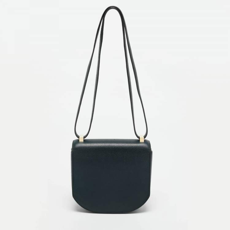 Pre Owned Hermes Vert Cypres Epsom Leather Gold Finish Mosaique Au 24-17 Bag