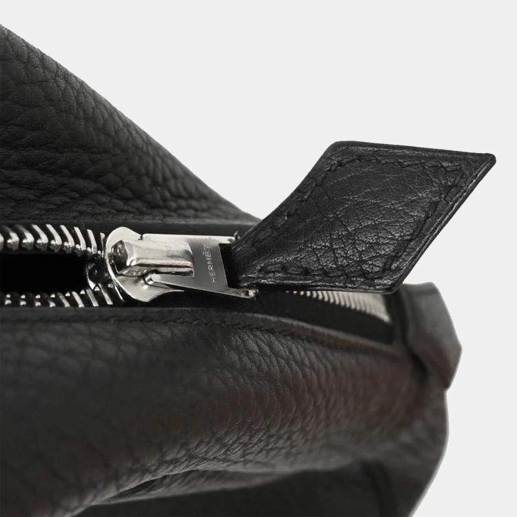 Pre Owned Hermes Black Fjord Plume Doc 38 Handbag