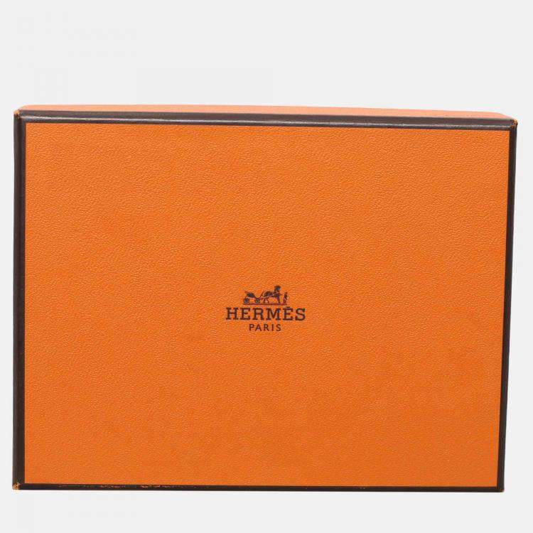 Pre Owned Hermes Black Epsom Leather MC2 Euclide Card Holder