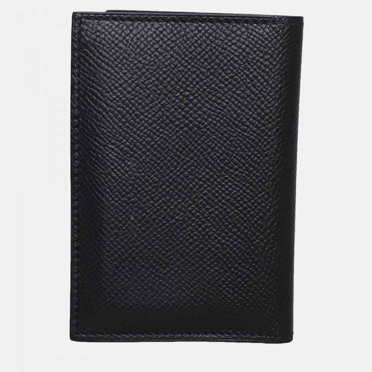 Pre Owned Hermes Black Epsom Leather MC2 Euclide Card Holder