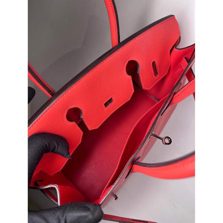 Pre Owned Hermes Bougainvillea Epsom in PHW Birkin 30  