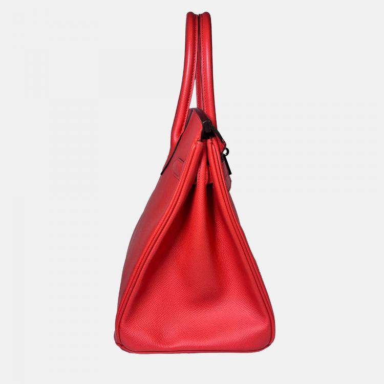 Pre Owned Hermes Bougainvillea Epsom in PHW Birkin 30  