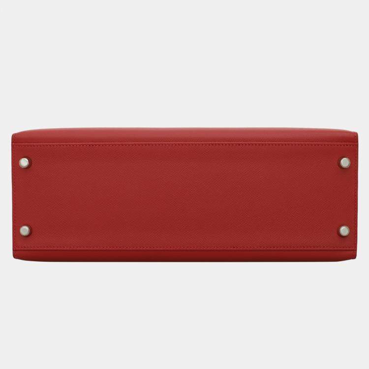Pre Owned Hermes Red Epsom Leather Sellier Kelly 32 Bag