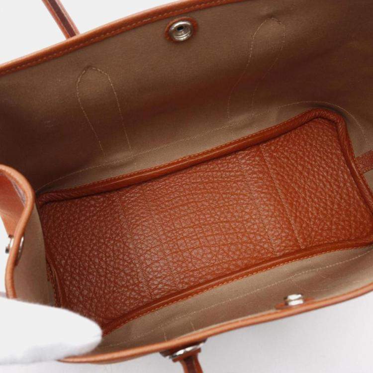 Pre Owned Hermes Orange Potiron Garden Party TPM Bag