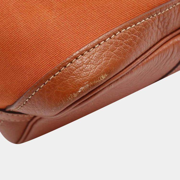 Pre Owned Hermes Orange Potiron Garden Party TPM Bag