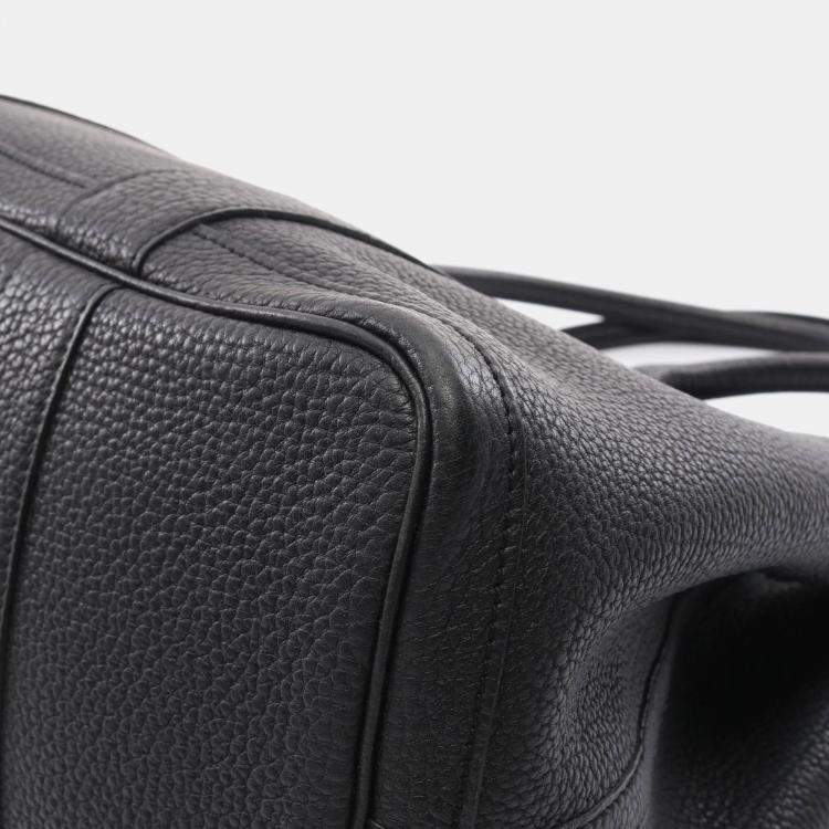 Pre Owned Hermes Black Leather Garden Party Tote Bag