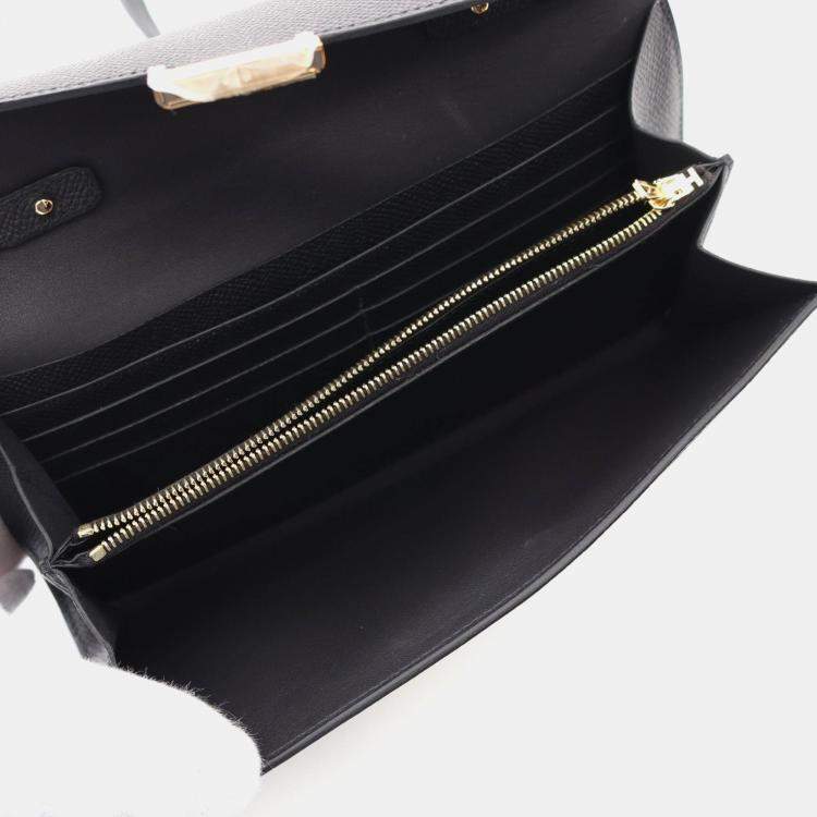 Pre Owned Hermes Black Epsom Leather Constance To Go Shoulder Bag