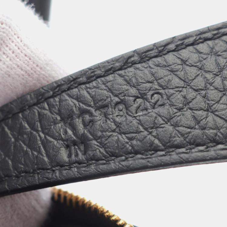 Pre Owned Hermes Black Taurillon Clemence Leather Lindy 26 Shoulder Bag