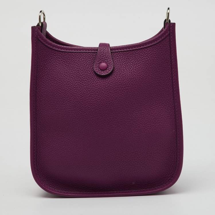 Pre Owned Hermès Anemone/Blue Marine Taurillon Maurice Leather Evelyne Amazon TPM Bag