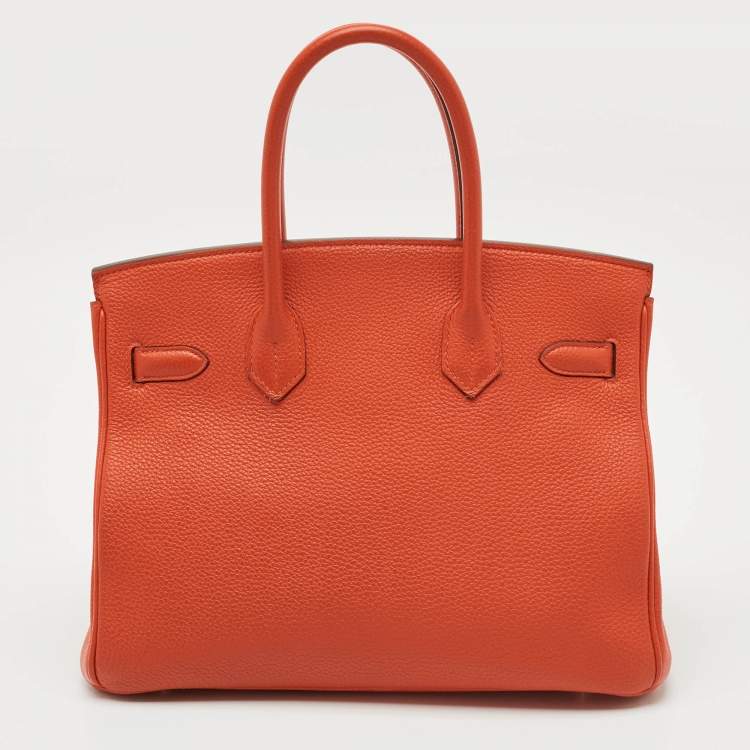Pre Owned Hermès Capucine Togo Leather Gold Finish Birkin 30 Bag