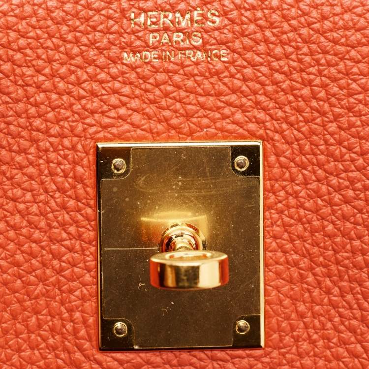 Pre Owned Hermès Capucine Togo Leather Gold Finish Birkin 30 Bag
