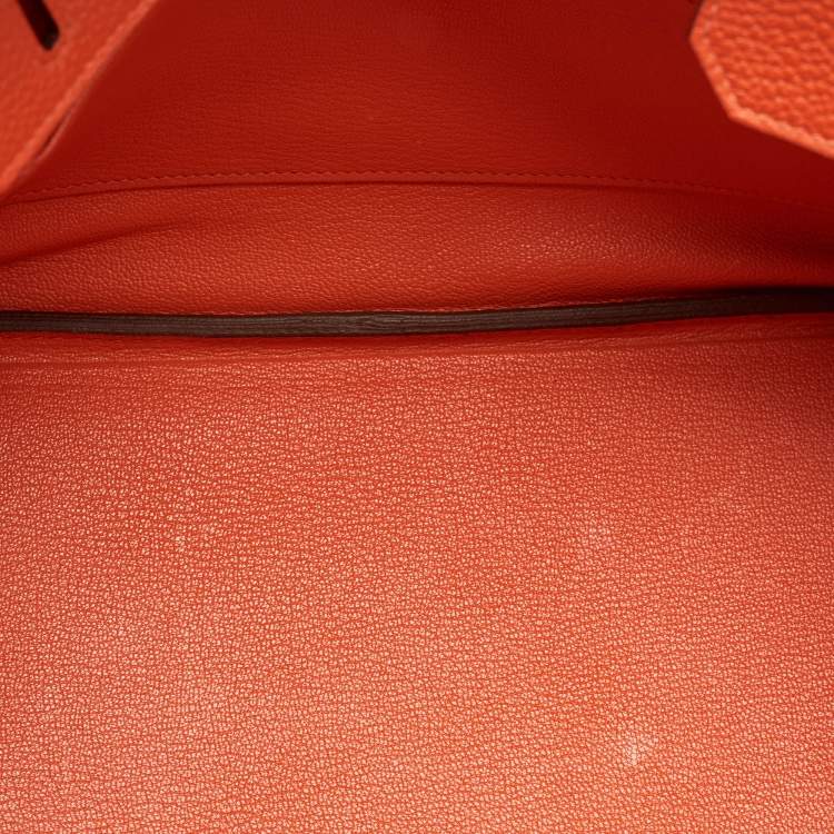 Pre Owned Hermès Capucine Togo Leather Gold Finish Birkin 30 Bag